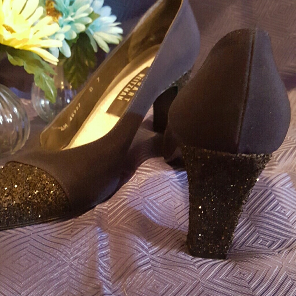 VINTAGE**Stuart Weitzman Sparkly Heels size 7 - Picture 3 of 3